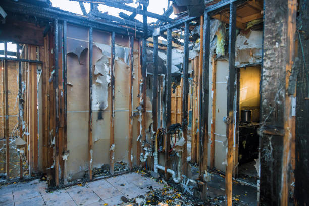 Professional Fire Damage Repair technician working in Galesburg, IL